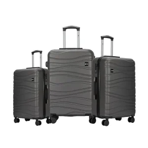 ZOM Valijas rígidas ZL-S052DK – Set x 3 medidas – Wavy Carbono